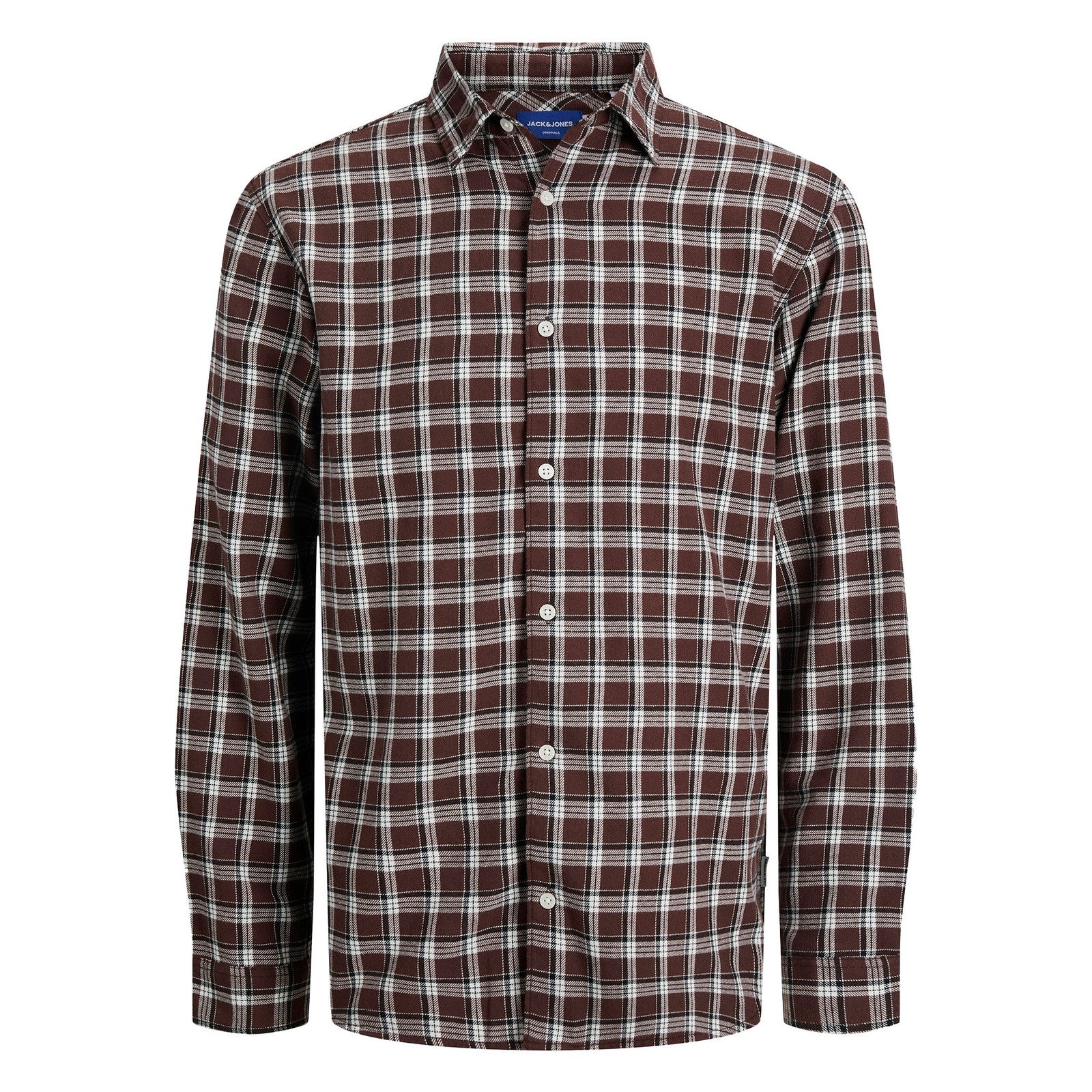 Jack & Jones Karohemd JORJOSHUA Flannel Check Shirt LS LN mit Knopfleiste