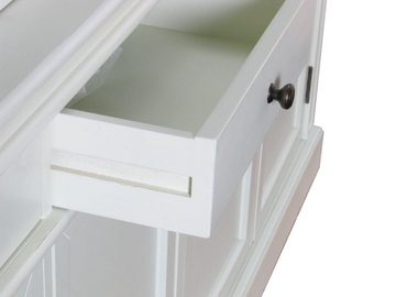 ebuy24 Vitrine Amaretta 4 türiger Vitrinenschrank antik weiss, an