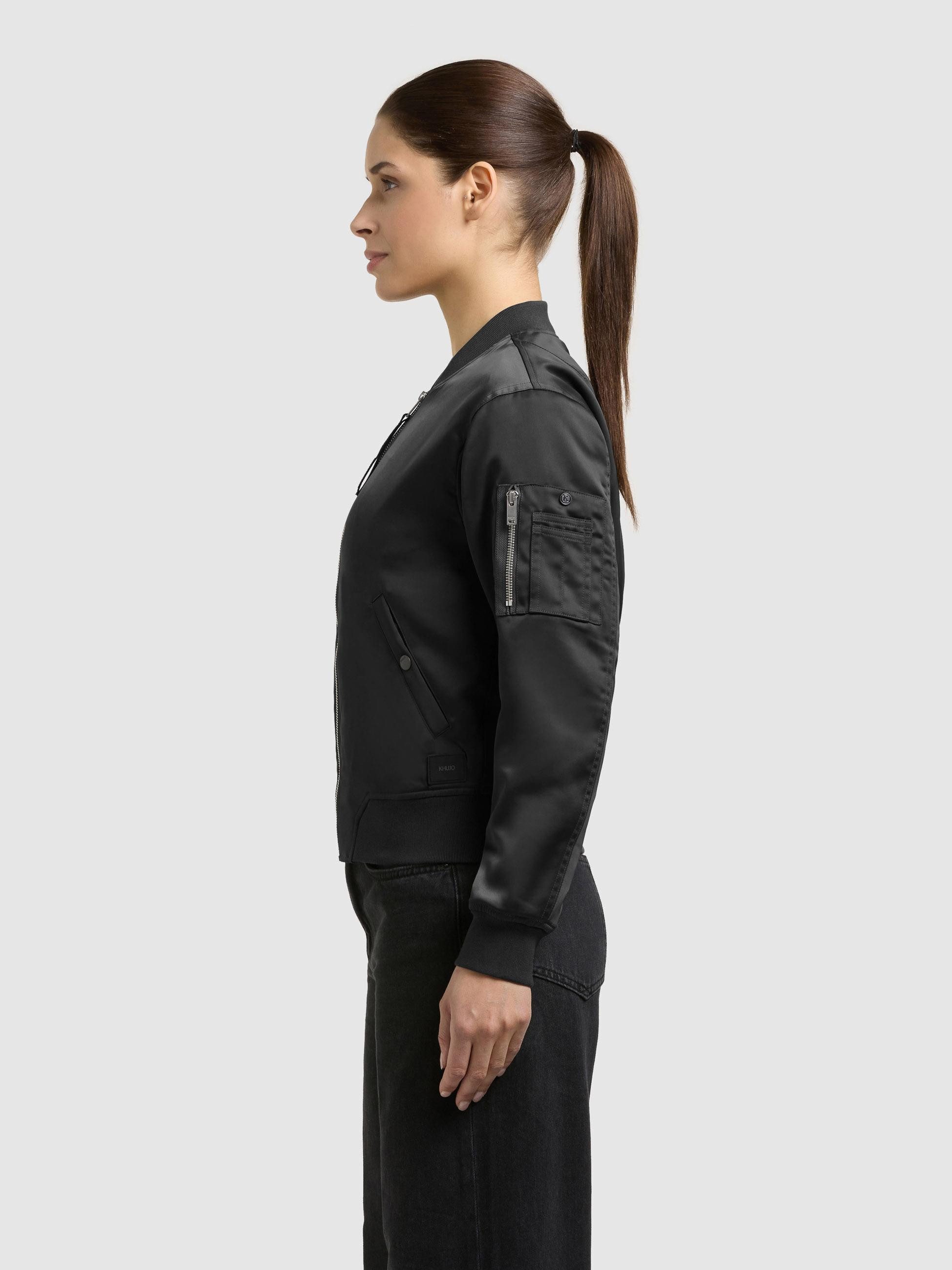 khujo Bomberjacke Beth Seidig glatte Blousonjacke