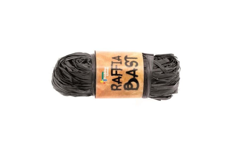 Glorex Bastelnaturmaterial Glorex Raffia-Bast schwarz, 50 g