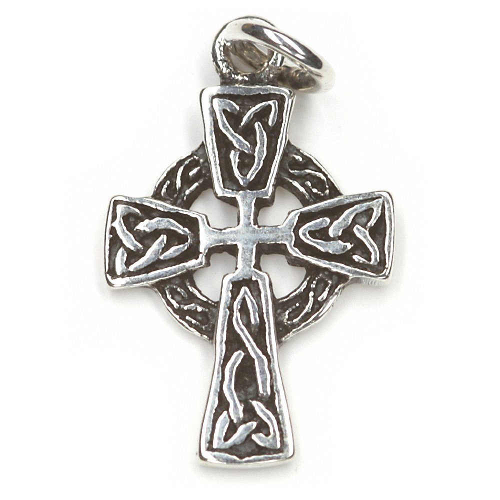 NKlaus Kettenanhänger Kettenanhänger Keltisches Kreuz 925 Silber Oxidie, 925 Sterling Silber Silberschmuck für Damen