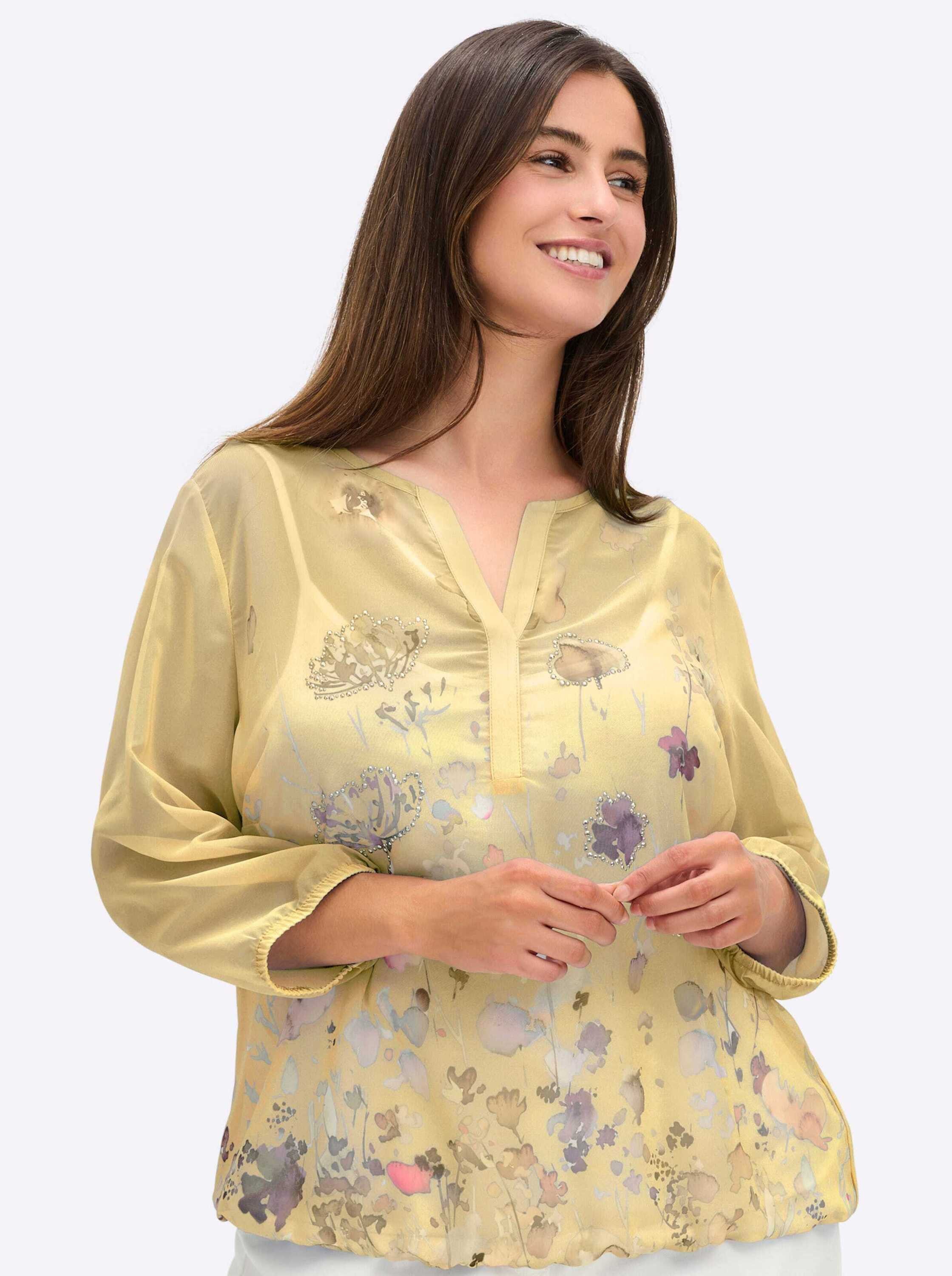 Klassische Bluse Bluse 3/4-Arm