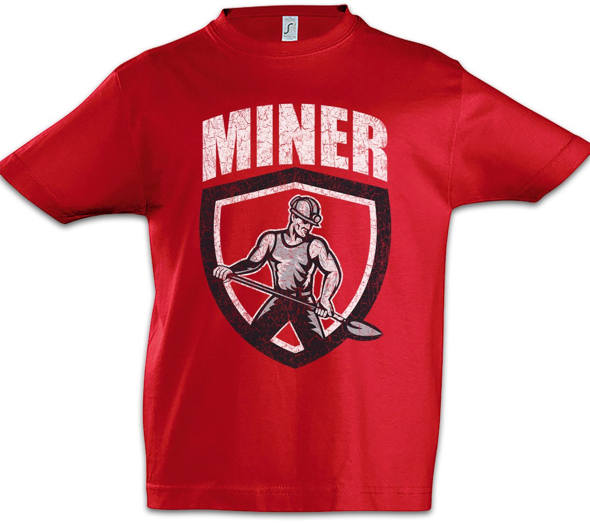 Urban Backwoods Print-Shirt Miner II Kinder T-Shirt Bergarbeiter Bergmann Kumpel Mine (1-tlg) Grubenarbeiter Bergbau Bergleute Coal
