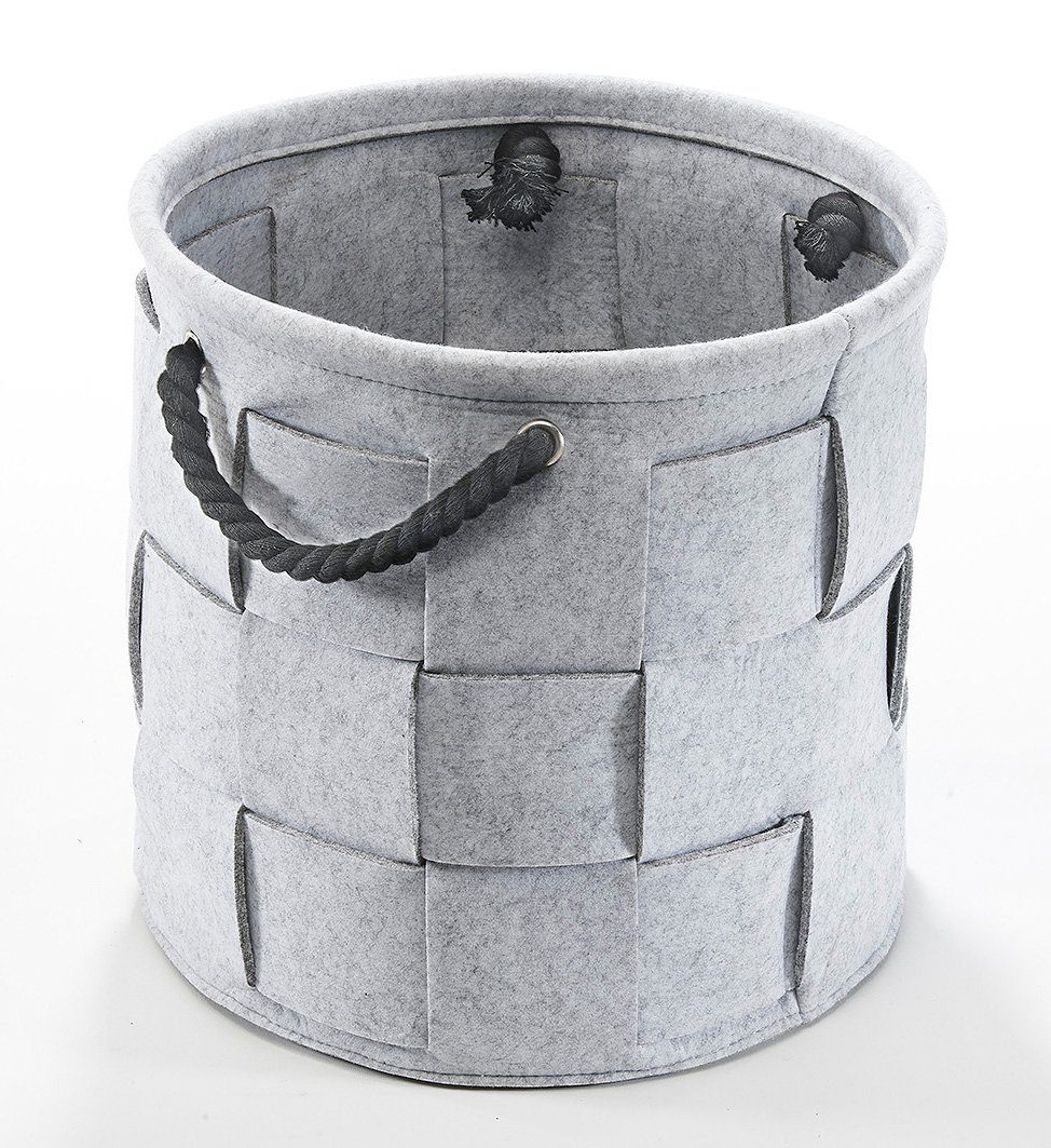Kobolo Wäschekorb »Filzkorb Aufbewahrungskorb - Filz grau - 35x35 cm« (ohne  Deckel) online kaufen | OTTO