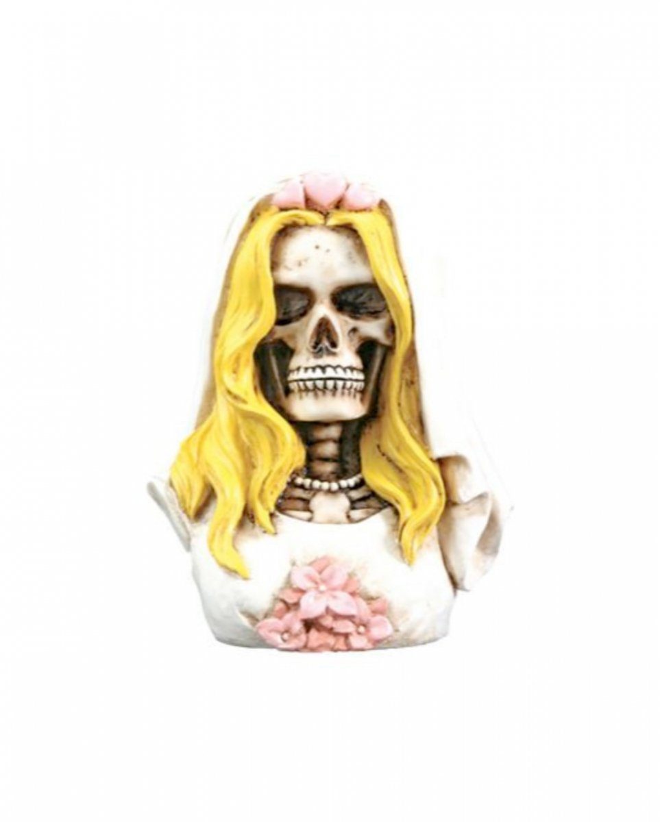 Horror-Shop Dekofigur Skelett Braut Büste als Dekofigur 11cm