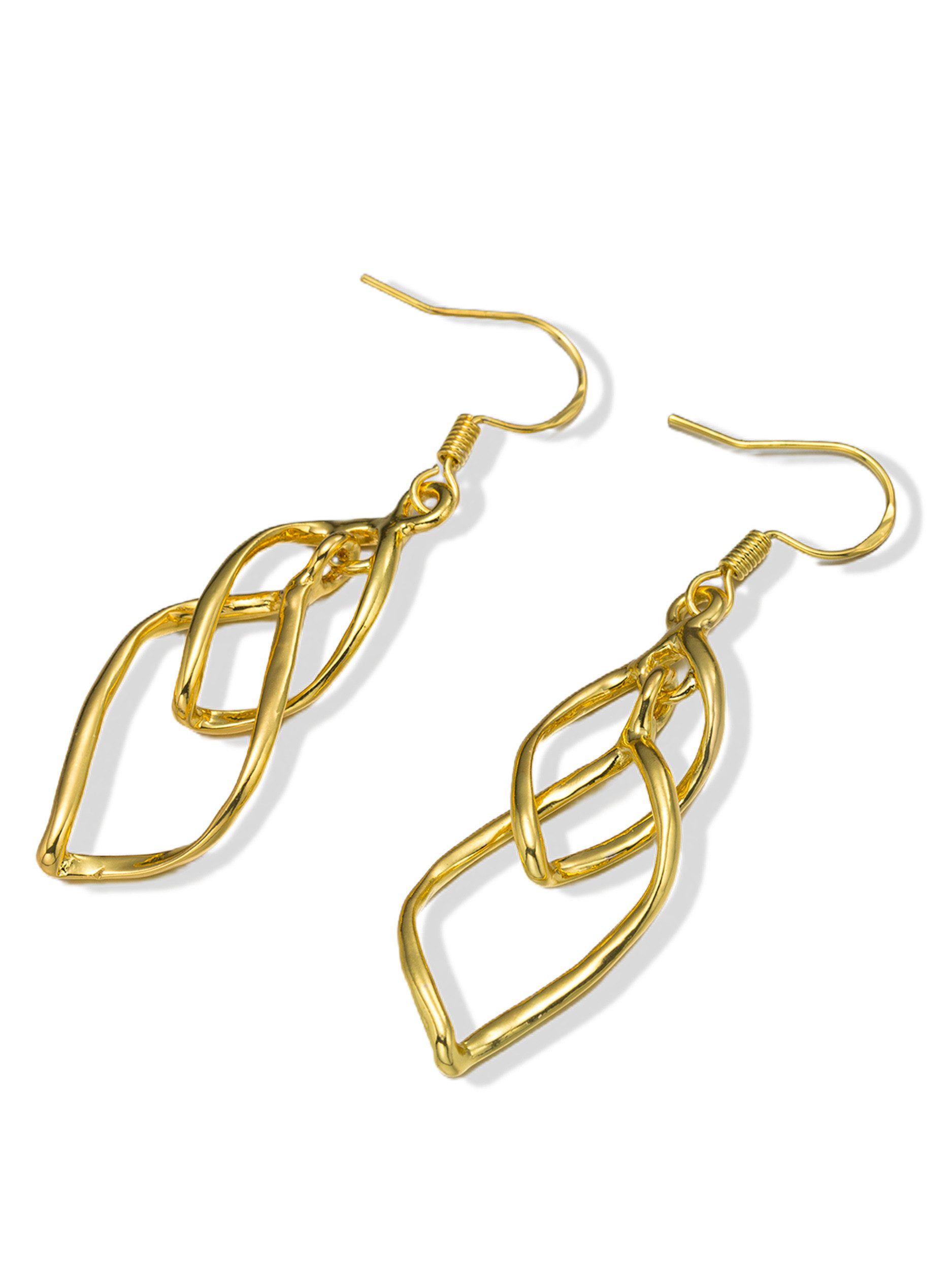Aniston JEWELRY & WATCHES Paar Ohrhaken Schmuck Geschenk Kupfer Ohrschmuck Ohrringe Blatt, Made in Germany