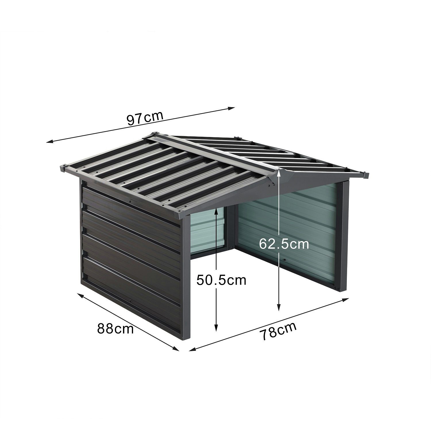 metra-direkt Mähroboter-Garage Metallga...