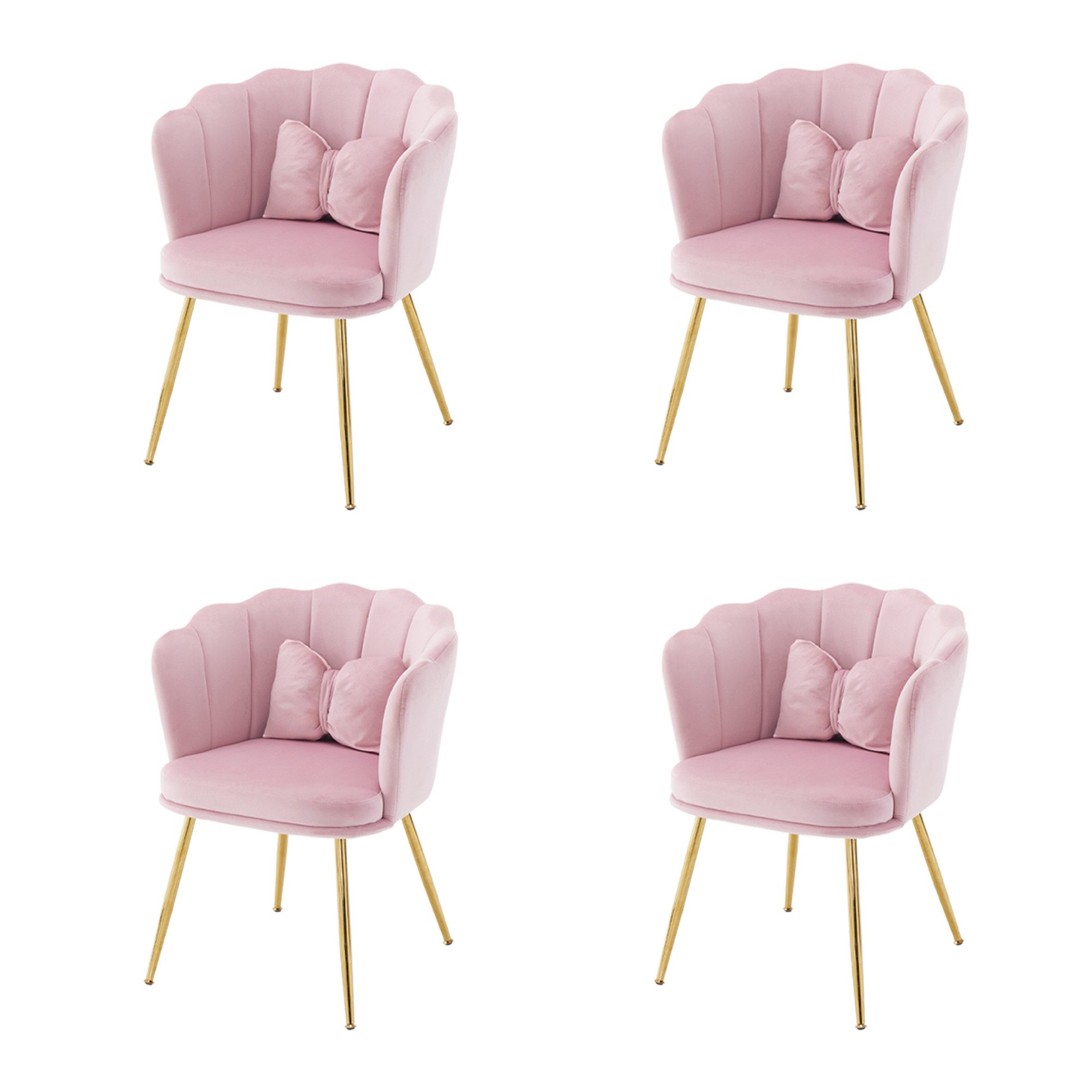 OKWISH 4-Fußstuhl Polsterstuhl Küchenstuhl Lounge Stuhl, günstig online kaufen