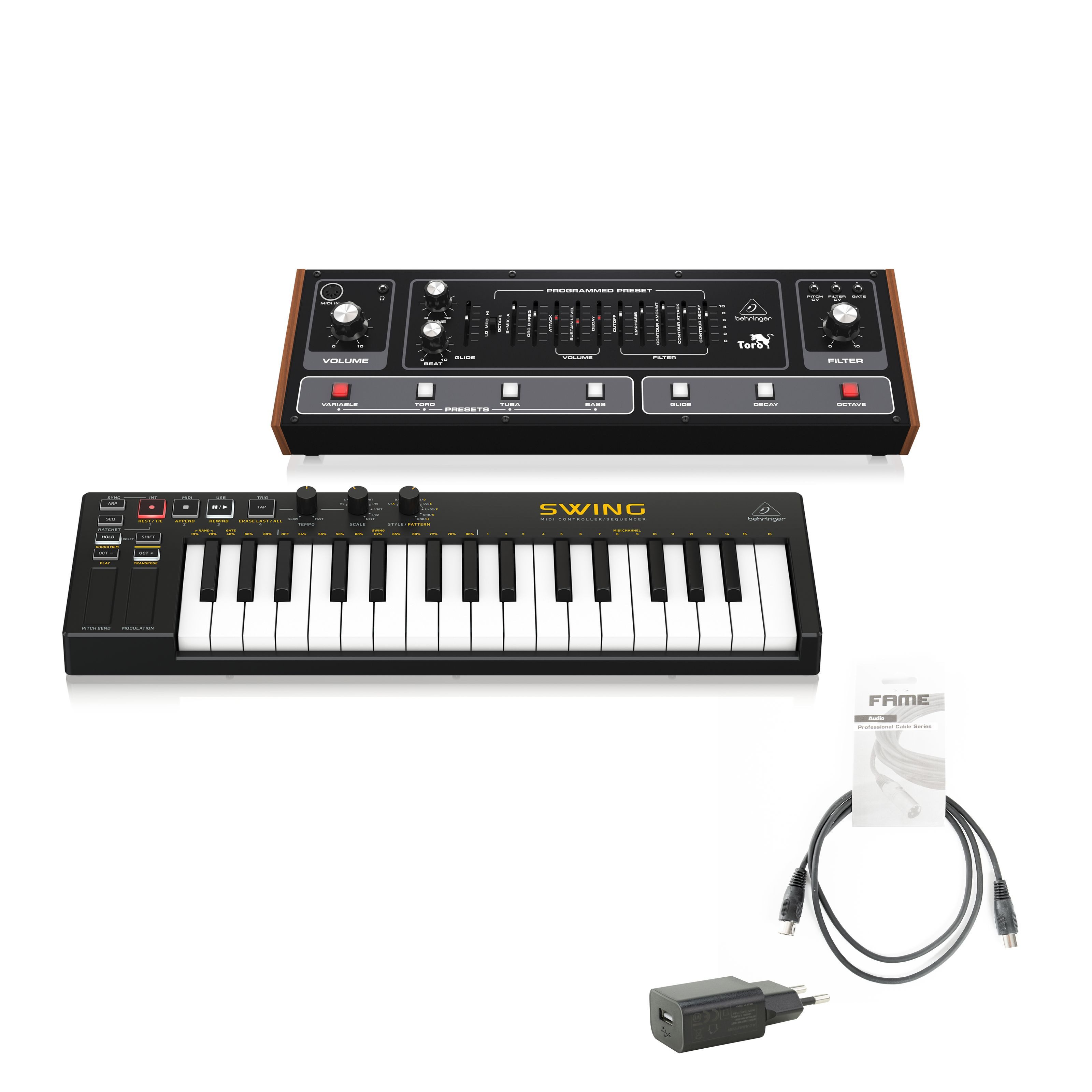 Behringer Synthesizer (Synthesizer, Analog Synthesizer), Toro & Swing - Bundle - Synthesizer-Set