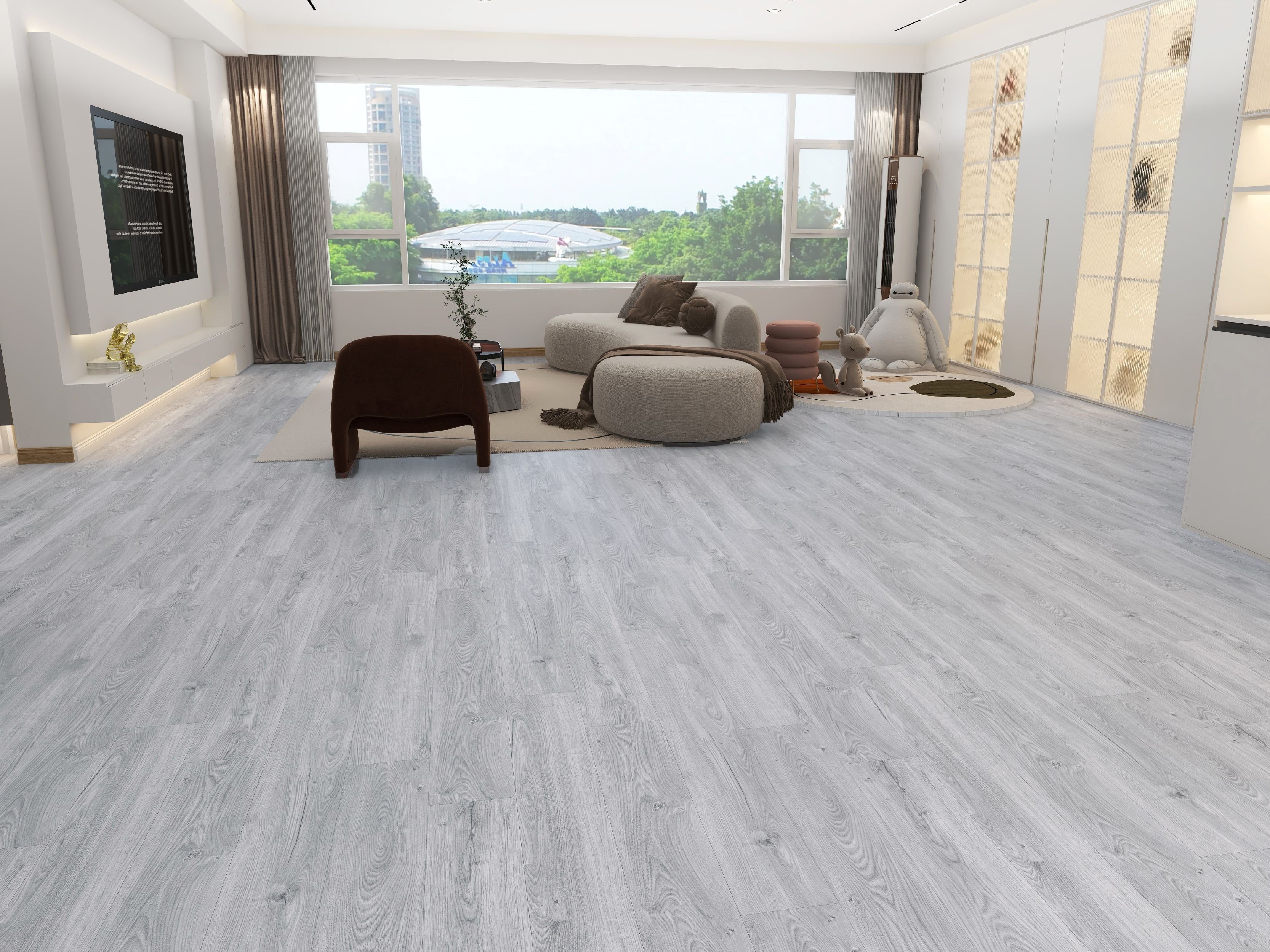 Endorphin Виниловый ламинат Виниловый ламинат selbstklebend in Holzoptik Hellgrau 2,93qm, selbstklebend, aus recyceltem Material, mit fühlbarer Oberfläche