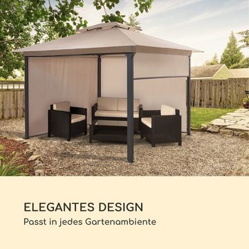 blumfeldt Pavillon Grandezza_Cortina, (Packung, Set), Winterfest Garten Outdoor Pergola 300 x 300 Windgeschützt
