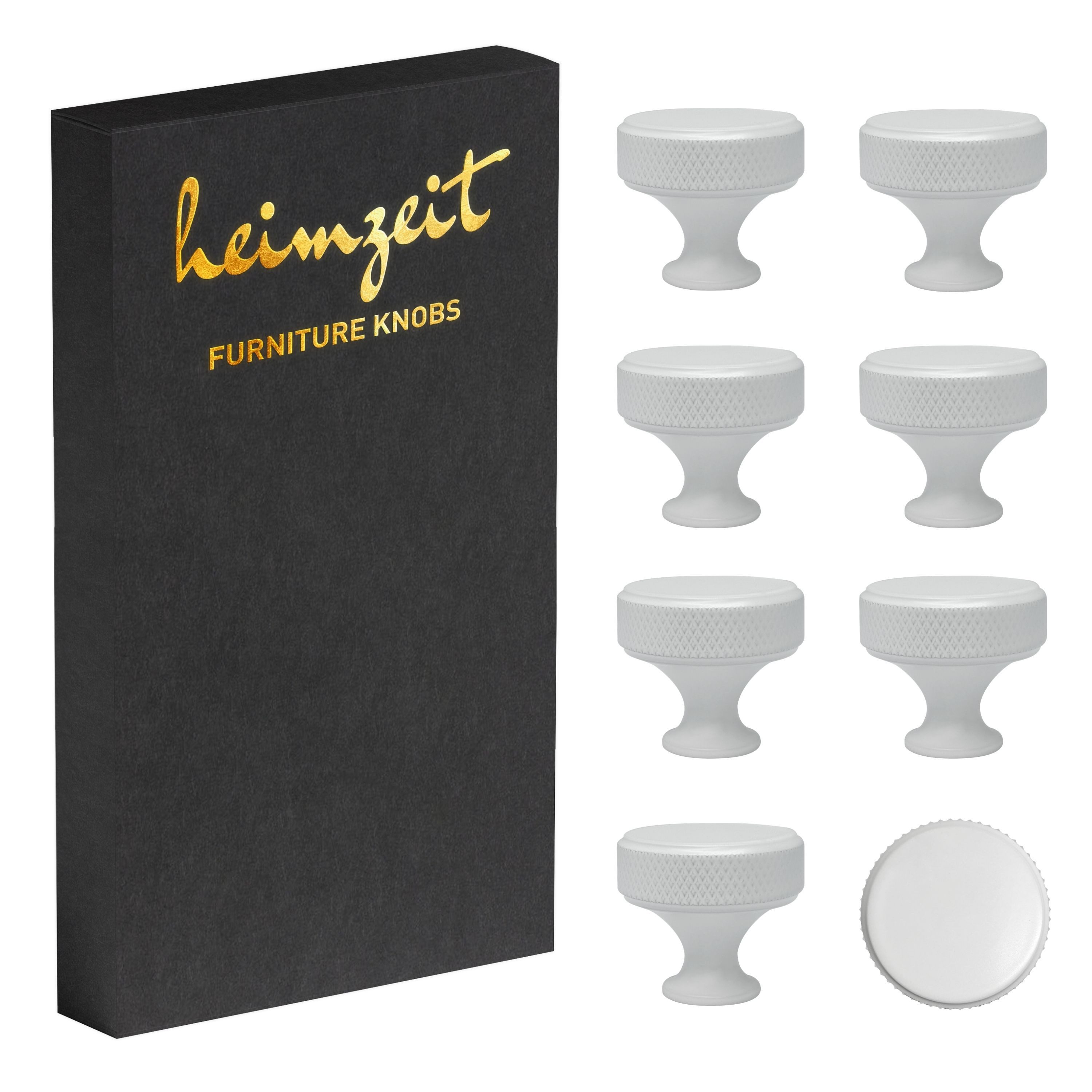 heimzeit Möbelgriff heimzeit Möbelknöpfe Element - 8 Stück (Set), für Schubladen, Türen und Kommoden, inkl. Schraube