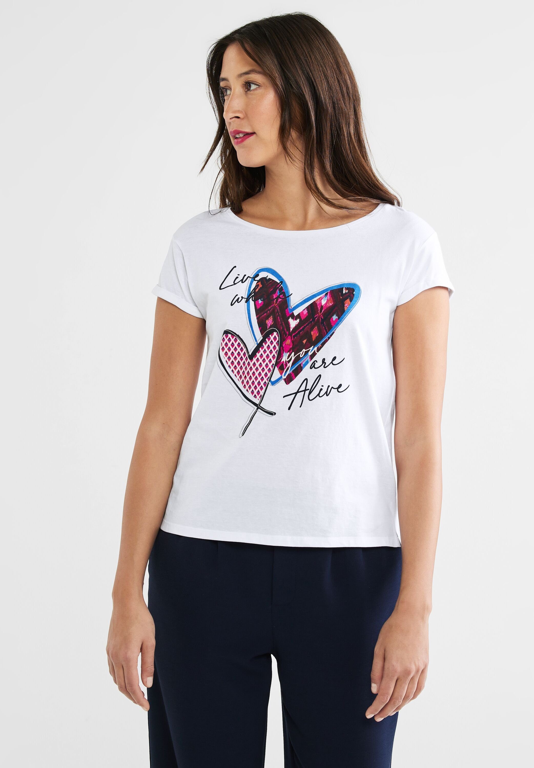 STREET ONE T-Shirt aus reiner Baumwolle