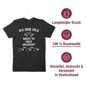 Shirtracer T-Shirt Willst du mich heiraten? - weiß Hochzeit - Herren