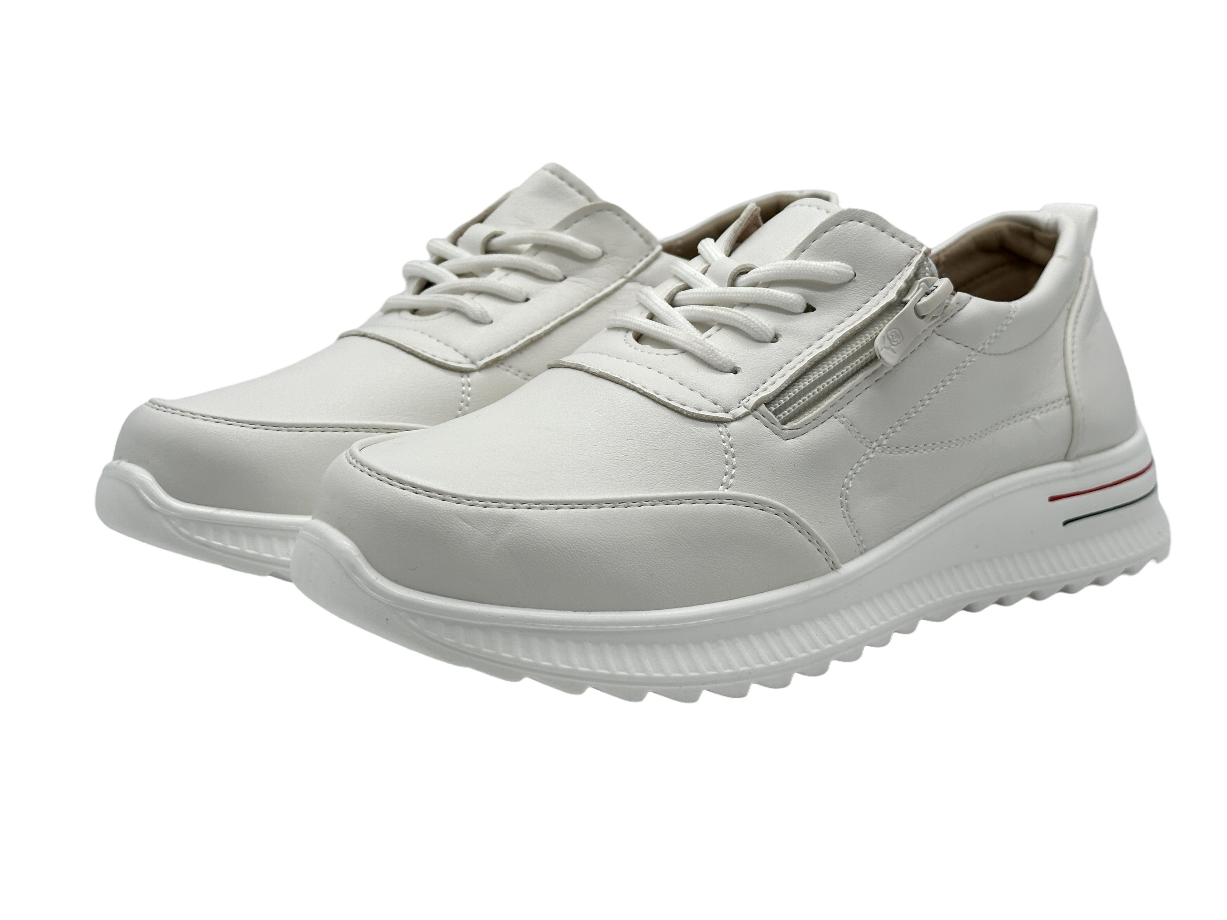 Nowaland Bequeme Damen Halbschuhe mit Reißverschluss und Schnürung Sneaker Leicht, bequem und rutschhemmend für den Alltag