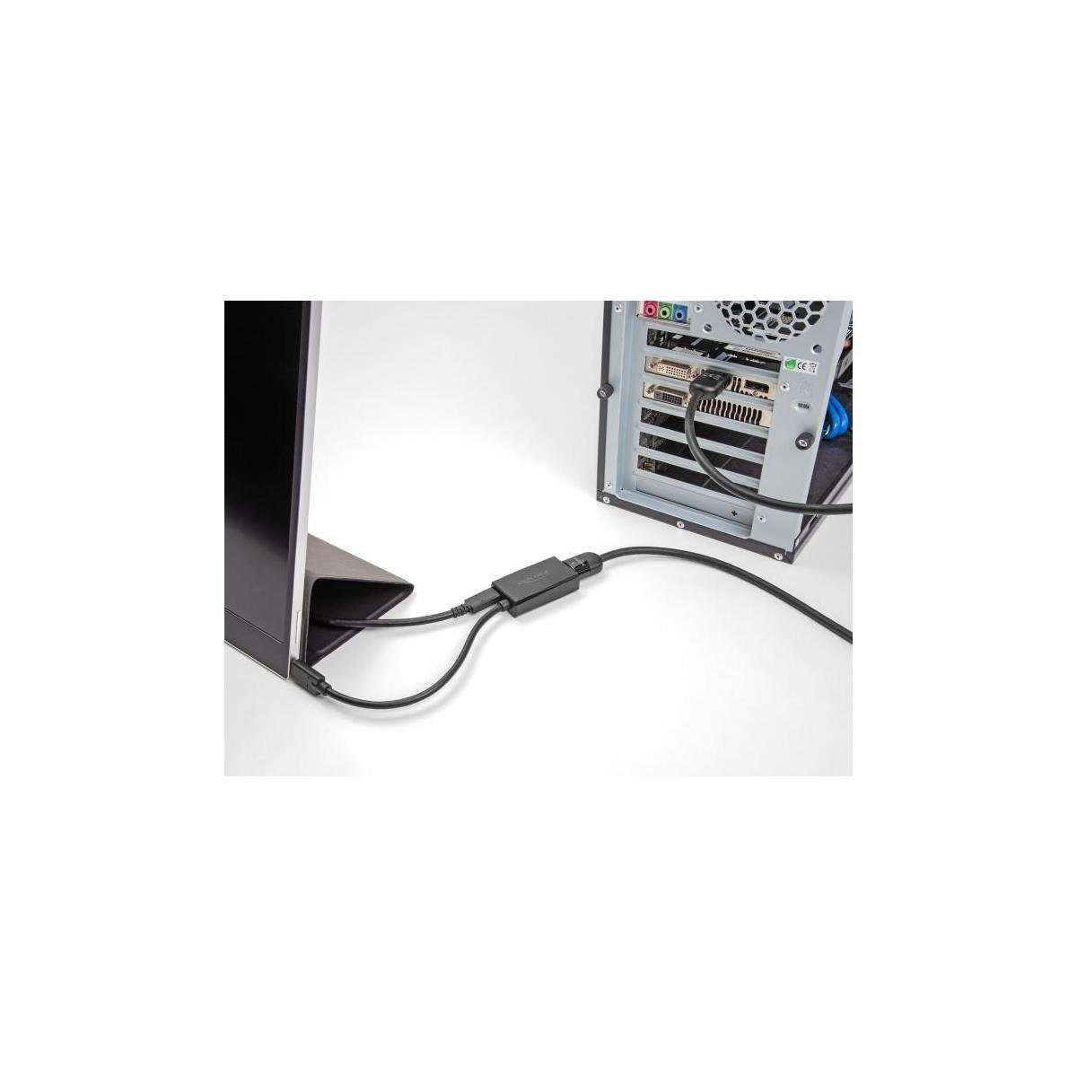 61058 Stecker Computer-Kabel, HDMI HDMI, Adapter HDMI Delock zu (DP... Type-C cm) (15,00 Buchse - USB