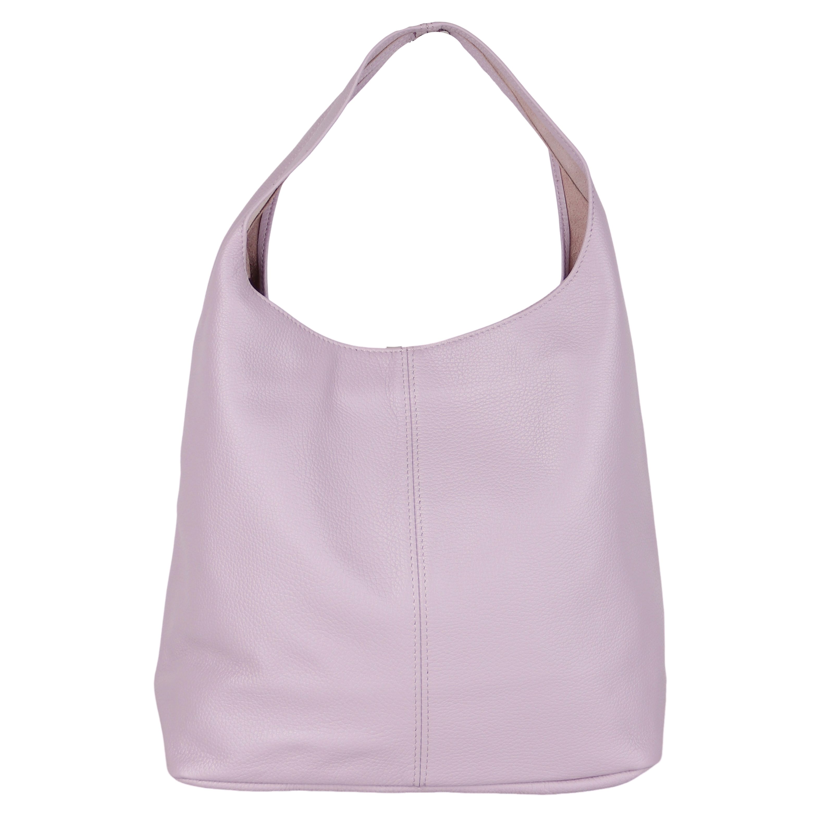 Beuteltasche aus Echtleder, Made in Italy, Shopper Tasche