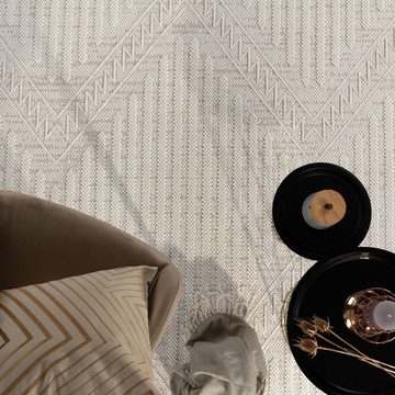Teppich Wohnzimmer Teppich Kurzflor Geometrisches Skandi Design Boho Stil, TT Home, Läufer, Höhe: 11 mm