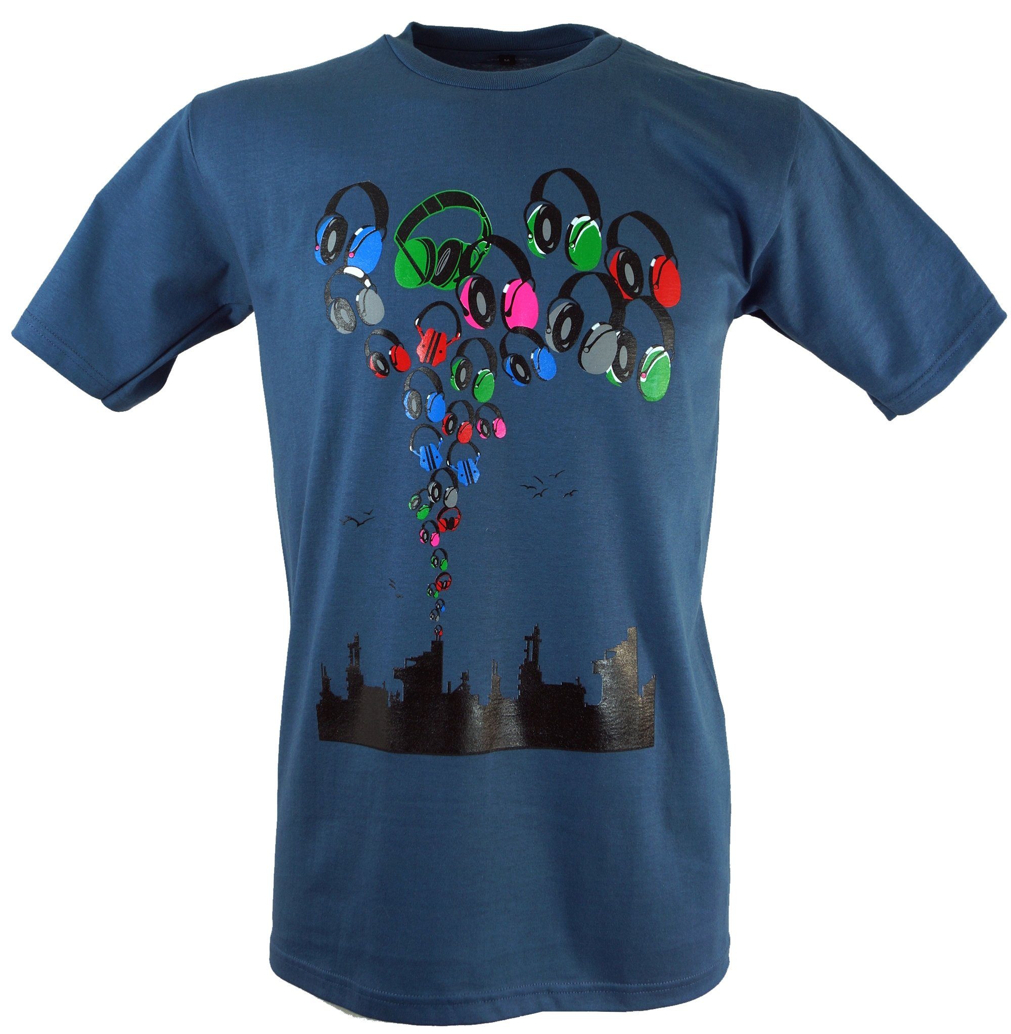 T-Shirt Fun Retro Art T-Shirt - Music City