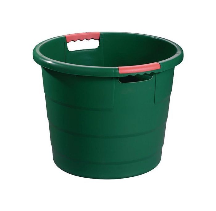 Graf Aufbewahrungsbox Kunststoffbehälter rund 45 l PP grün D490xH380mm mit Durchfassgriff