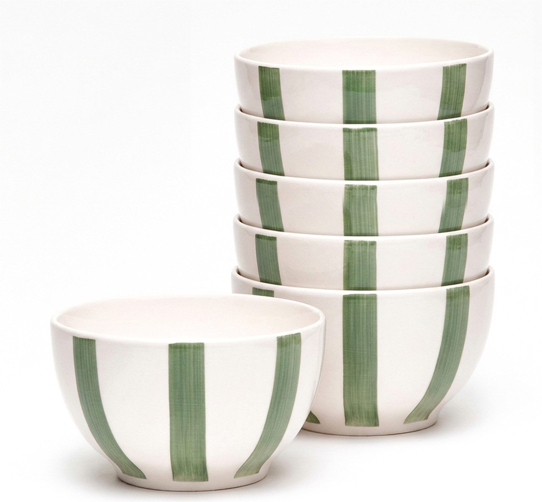van Well Müslischale Mallorca, Schale 14 cm, 6 Stück, Keramik, (Set, 6-tlg), spülmaschinen- und mikrowellengeeignet