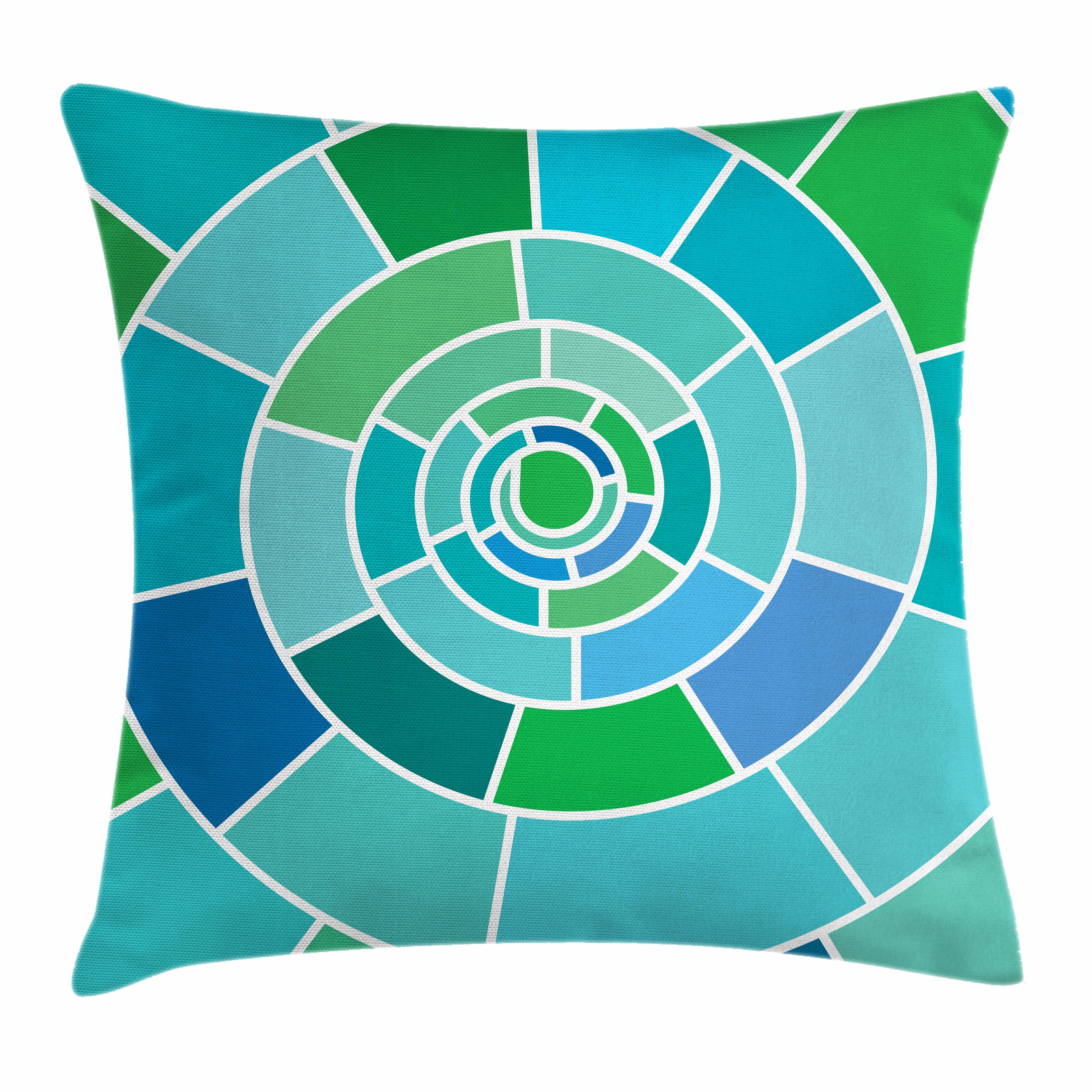 Spiralform Reißverschluss Abakuhaus Beidseitiger Farben (1 Klaren Geometrisch Druck, Kissenbezüge Fractal Stück), Kissenhülle Farbfesten
