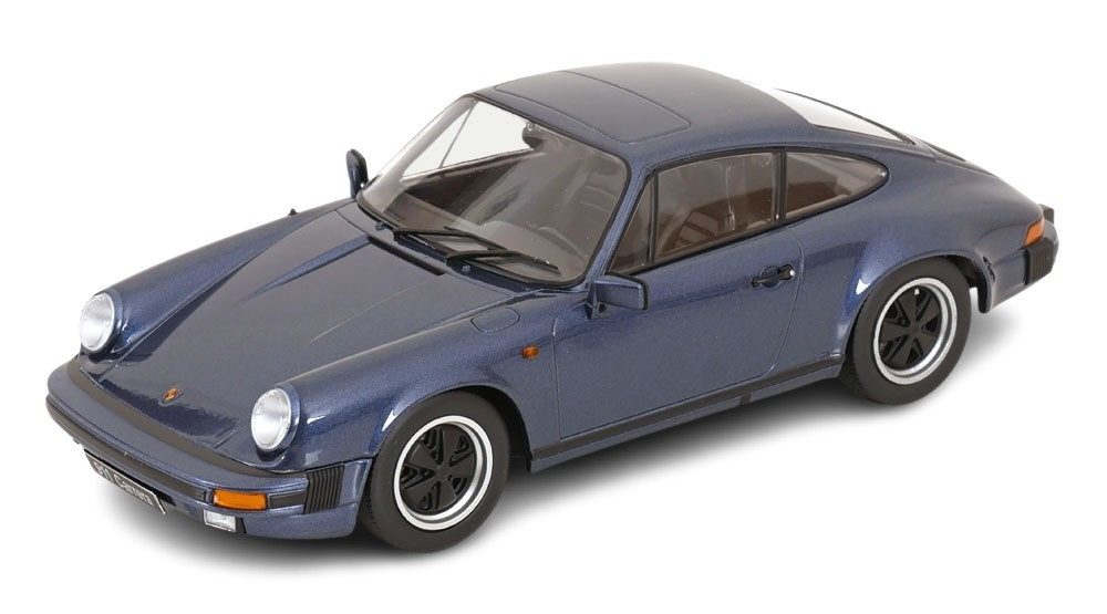 KK Scale Modellauto Porsche 911 Carrera Coupe 1983 dunkelblau metallic, Maßstab 1:18