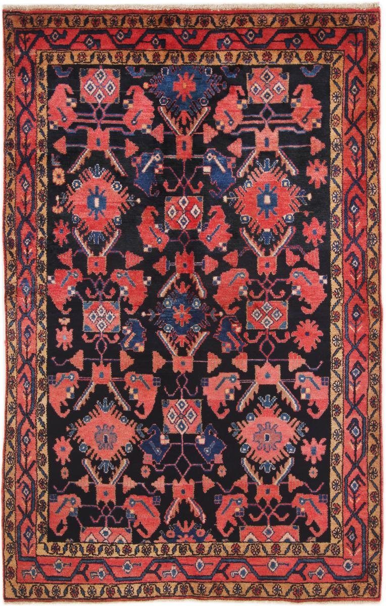 Orientteppich Hamadan 8 138x216 rechteckig, Höhe: Handgeknüpfter Nain Trading, Orientteppich Perserteppich, mm 