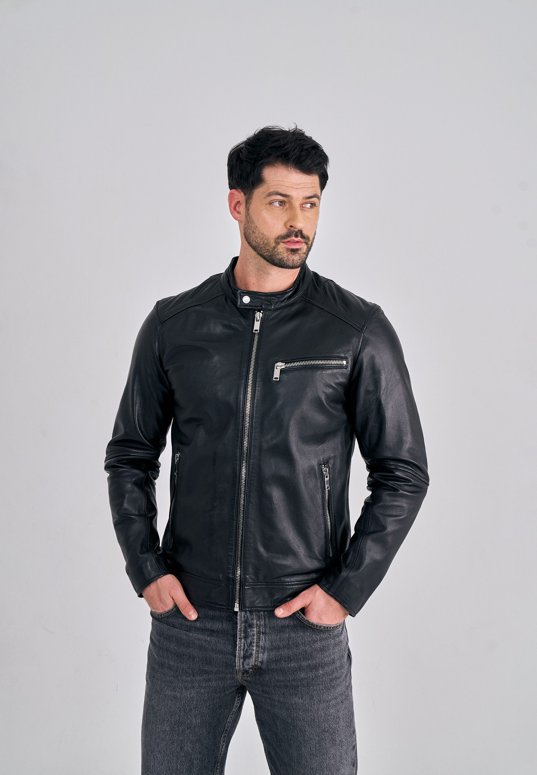 Freaky Nation Lederjacke Lucky Jim-FN