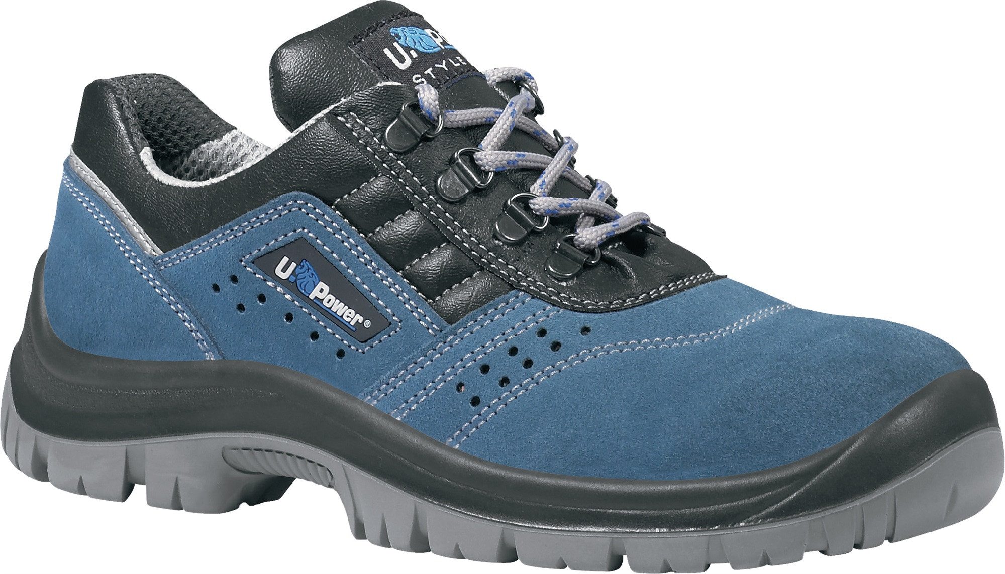U-Power Sicherheitsschuh Boss Gr.43 blau/schwarz Leder S1P SRC EN20345 U-Power Sicherheitsschuh