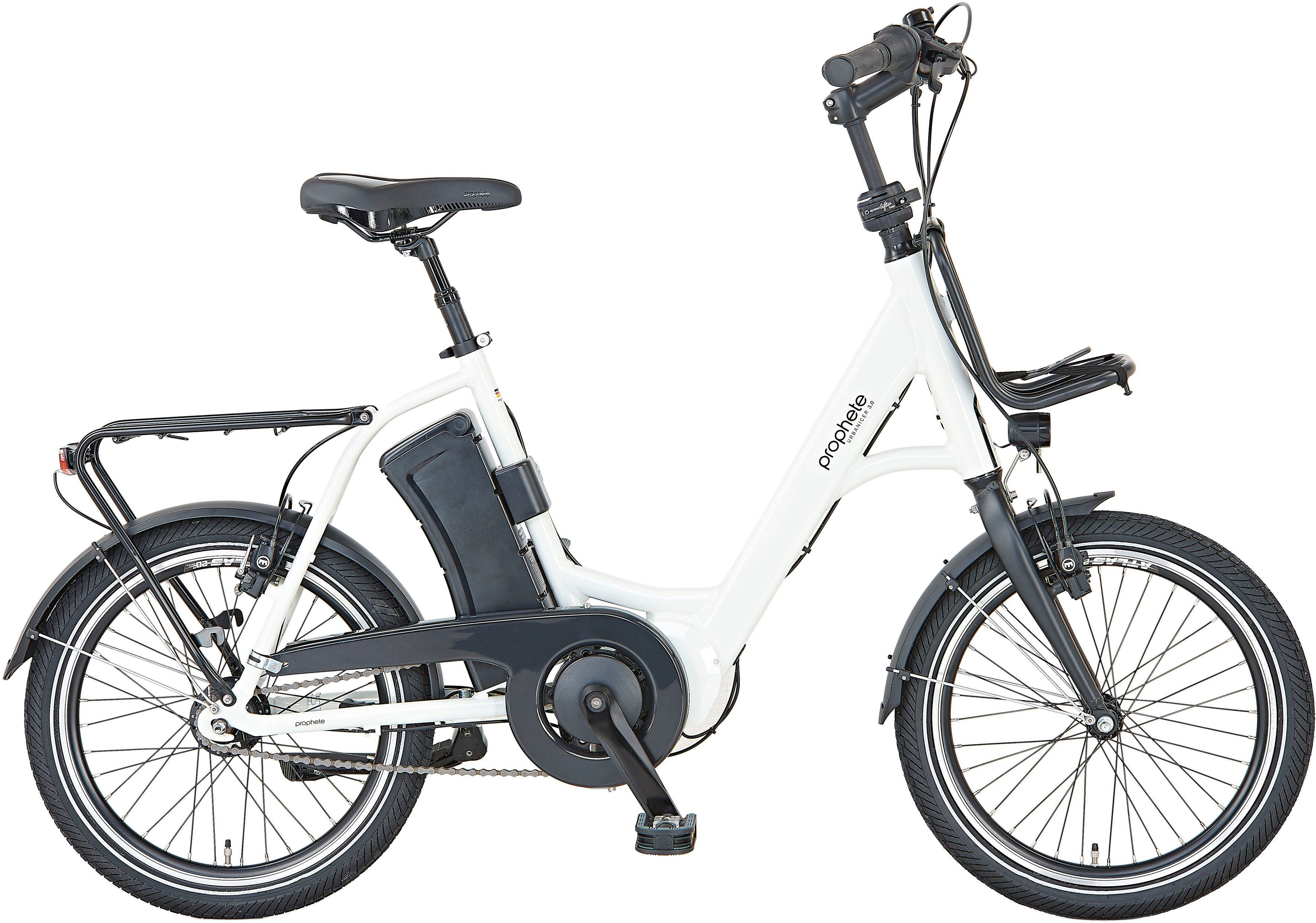 Prophete E-Bike Urbanicer 3.0, 7 Gang Shimano Nexus Schaltwerk, Nabenschaltung, Mittelmotor, 374 Wh Akku, Pedelec