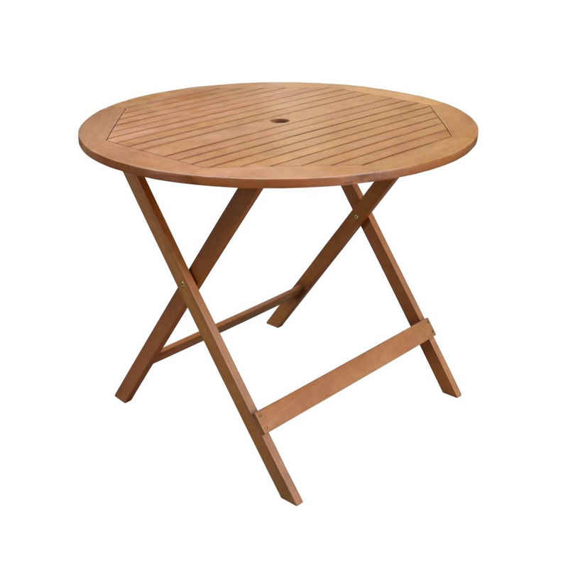 Sedex Gartentisch Tisch Villach 90cm rund aus Eukalyptusholz