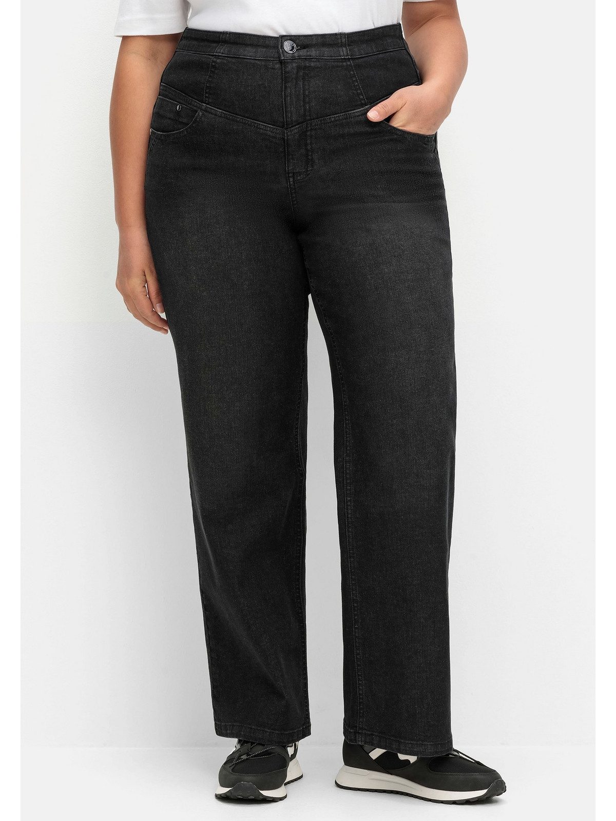 Sheego Stretch-Jeans Große Größen High-Waist im Curvy-Schnitt ANNE