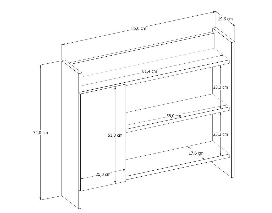 DEMA Home Küchenregal Persephone, Wandregale Küche 72x85, Elegant