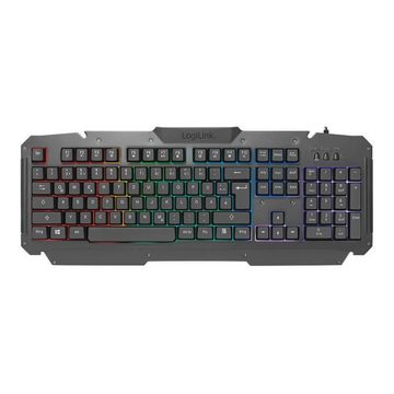 LogiLink ID0185 Gaming-Tastatur (inkl. RGB Maus und Mauspad, max. 2400 DPI)