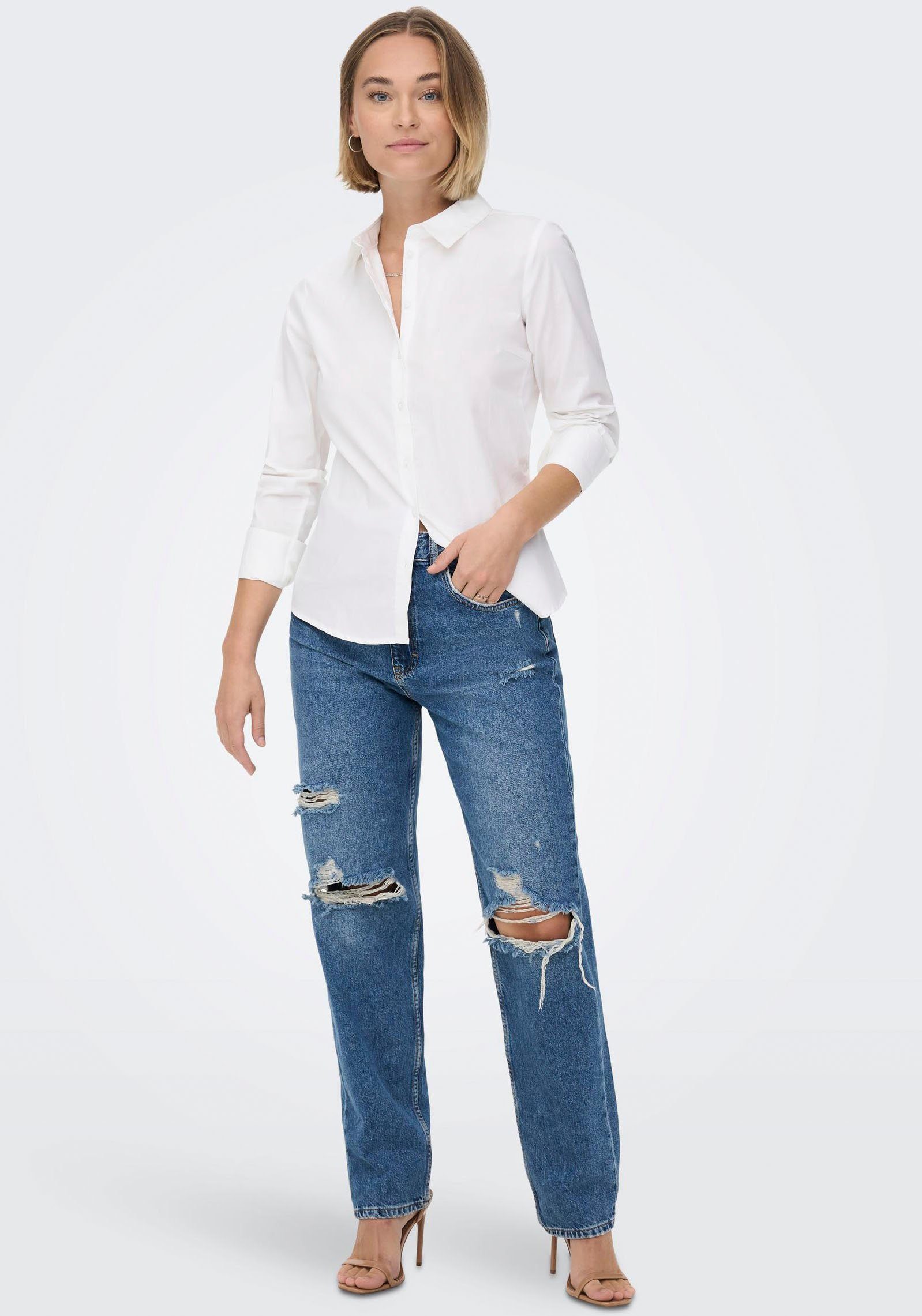 ONLY Klassische Bluse SHIRT L/S ONLFRIDA White