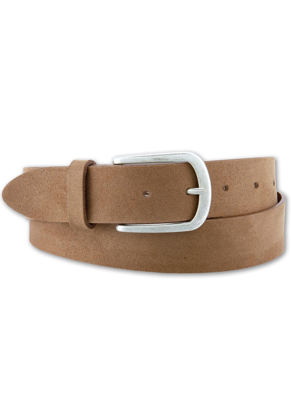 BERND GÖTZ Ledergürtel mit silberfarbener Schließe