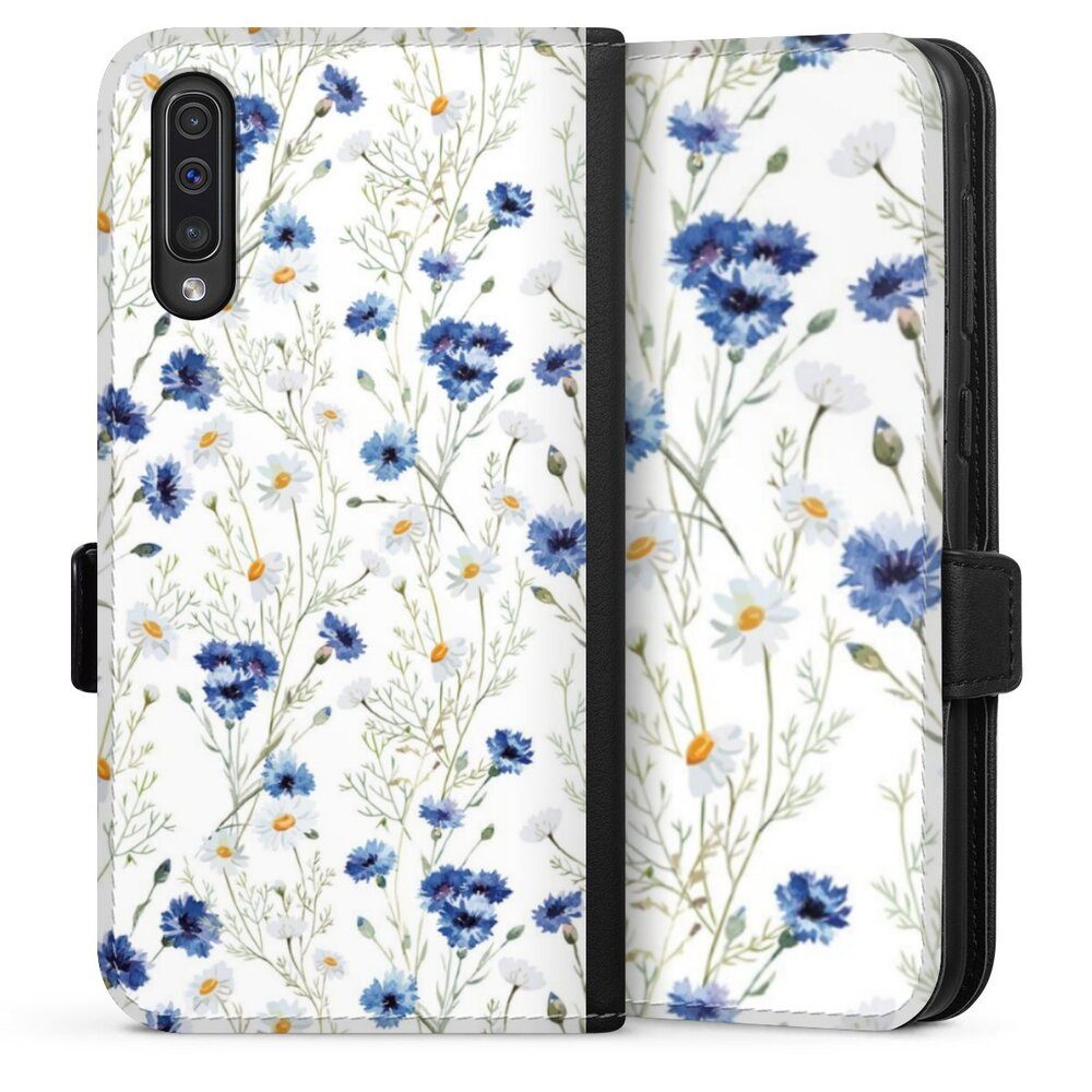 DeinDesign Handyhülle Muster Blume Blumen Flower Pattern 6, Samsung Galaxy A30s Hülle Handy Flip Case Wallet Cover