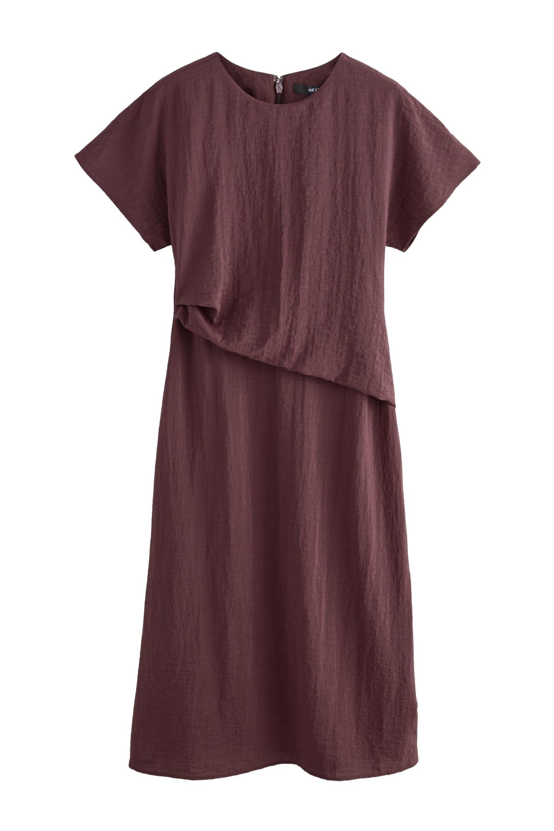 Next Midikleid Kurzärmeiges Midikleid mit Drapierung günstig online kaufen