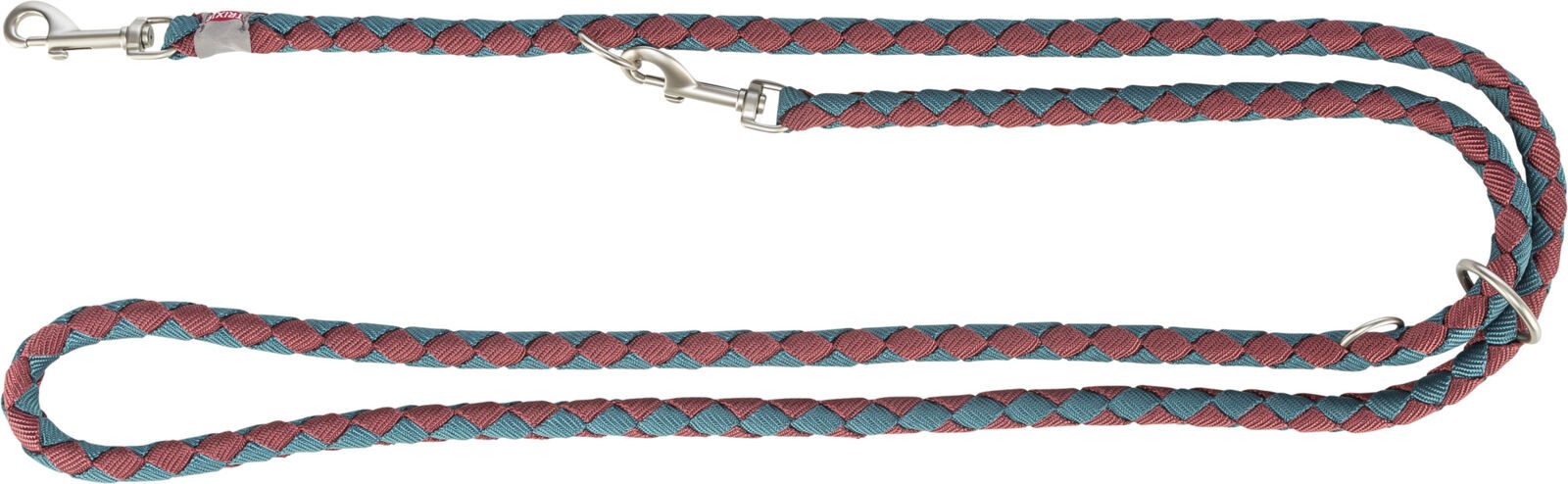TRIXIE Hundeleine Cavo Verlängerungsleine - sangria/petrol - 2,00 m/ø 12 mm, Gurtband