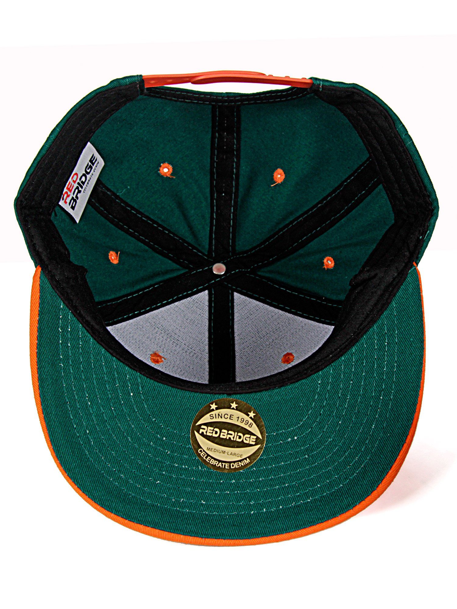 Baseball Sittingbourne kontrastfarbigem Schirm grün-orange Cap RedBridge mit