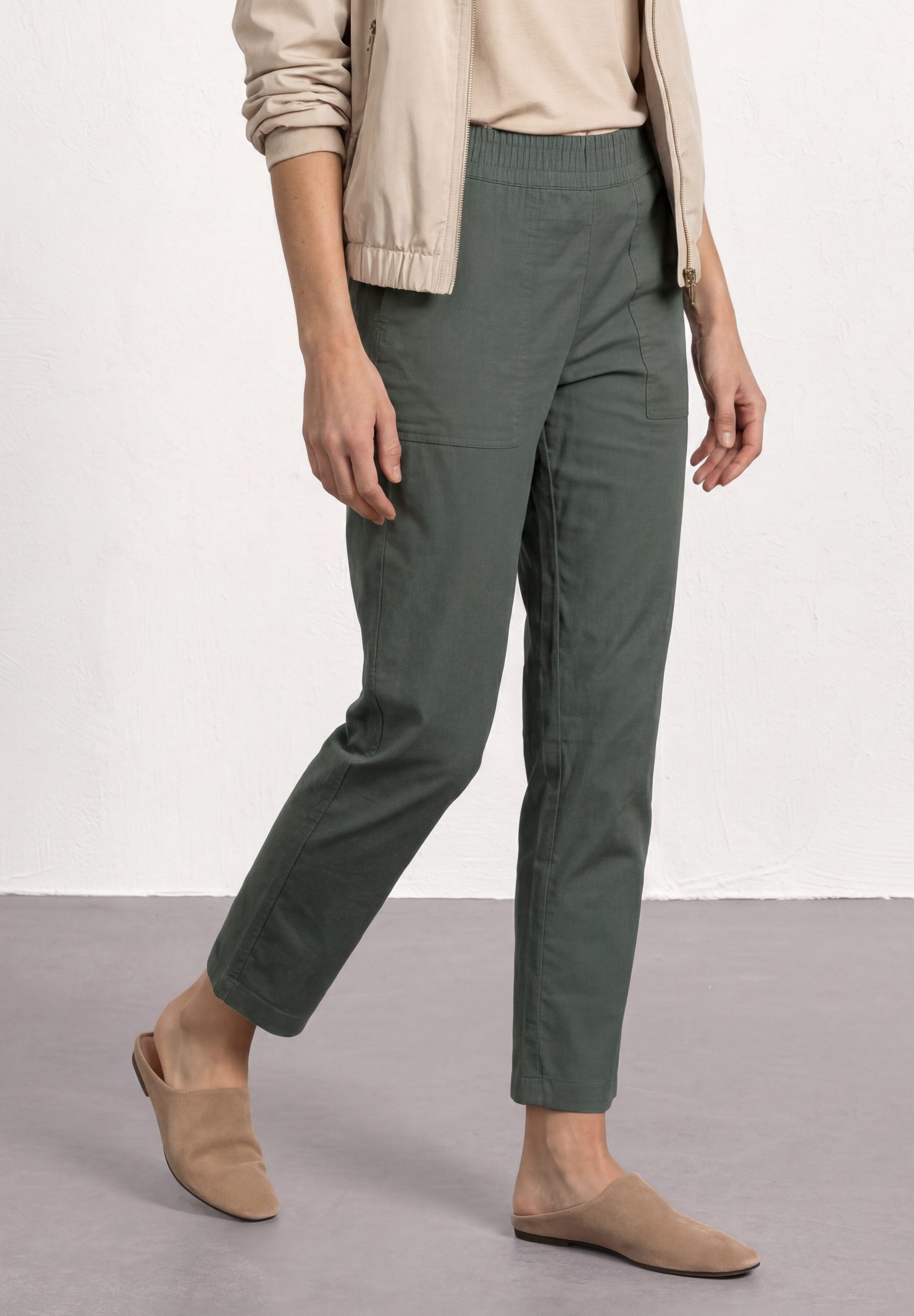 STREET ONE Stoffhose im elastischen Materialmix