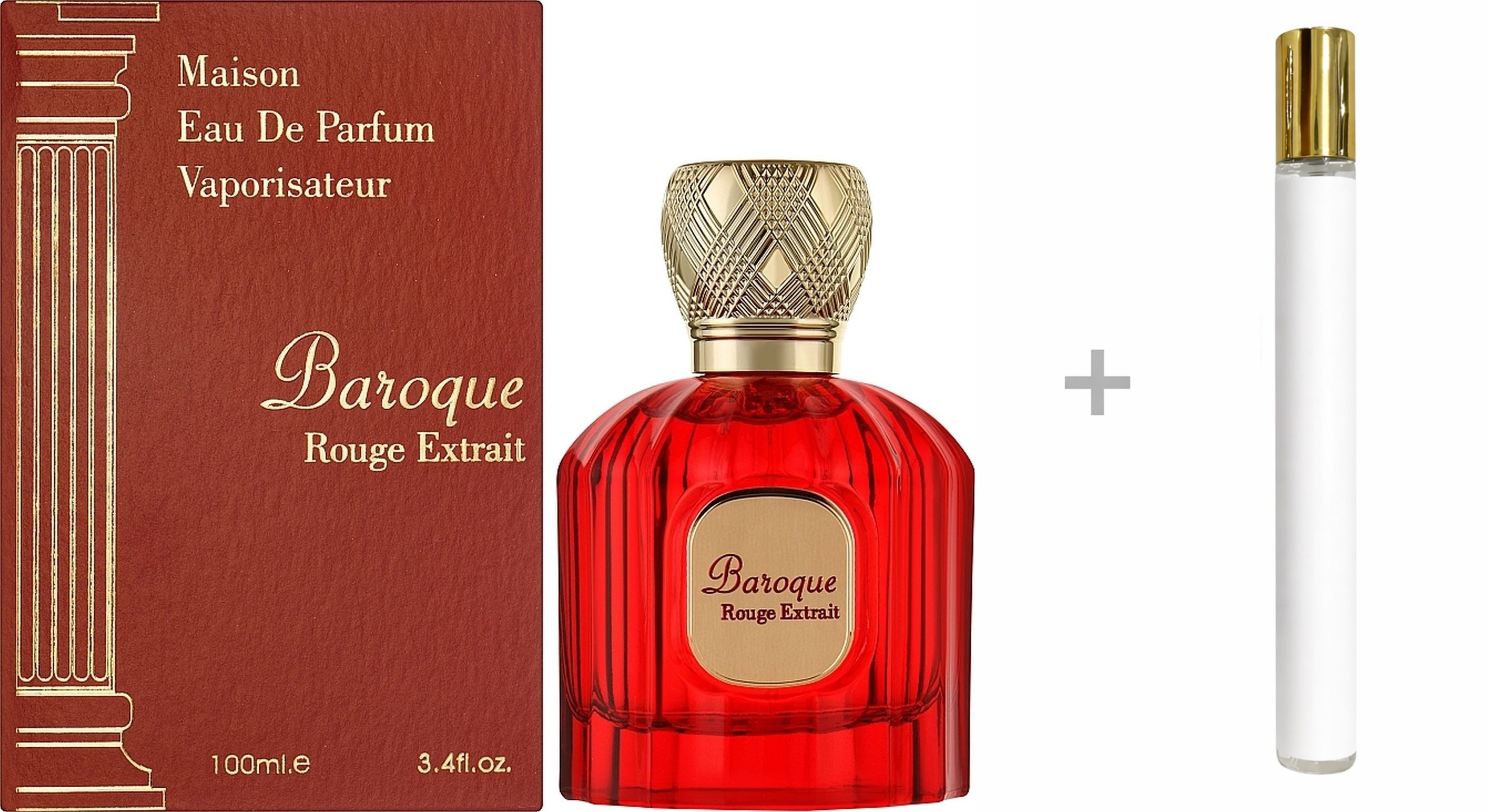Maison Alhambra Duft-Set Baroque Rouge Extrait Unisex Damen & Herren EDP Spray + Reiseduft, MAISON ALHAMBRA, Eau de Parfum, Glasflakon, Unisexduft
