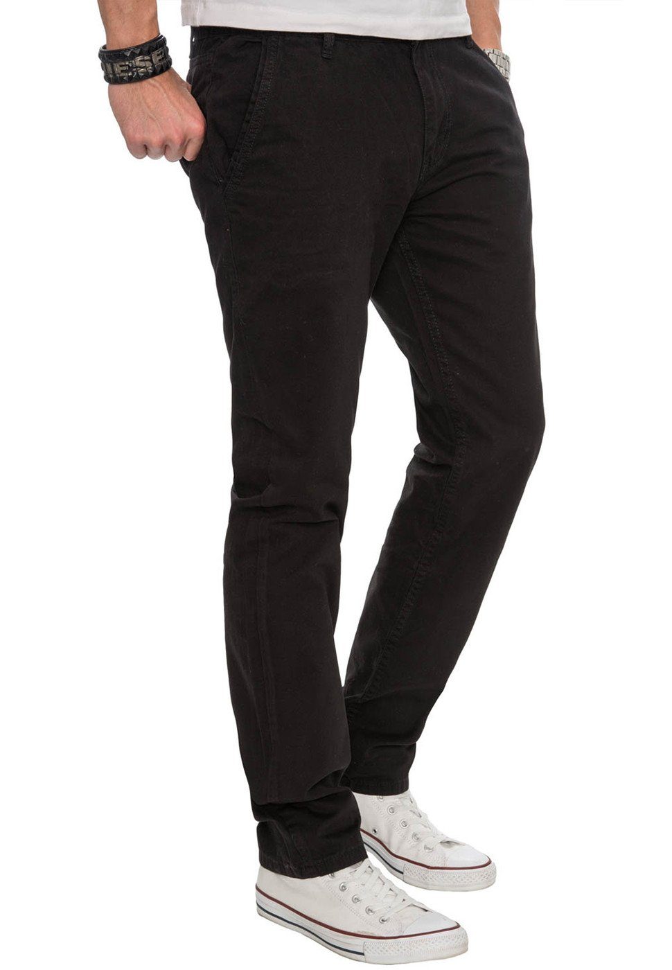 Alessandro Salvarini Chinohose A. Salvarini Herren Designer Chino Stoff Hos günstig online kaufen