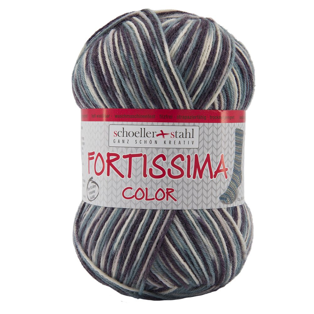 Schoeller + Stahl Fortissima Socka 4-fach Color Häkelwolle, 420 m, pflegeleicht, formstabil und hoher Tragekomfort