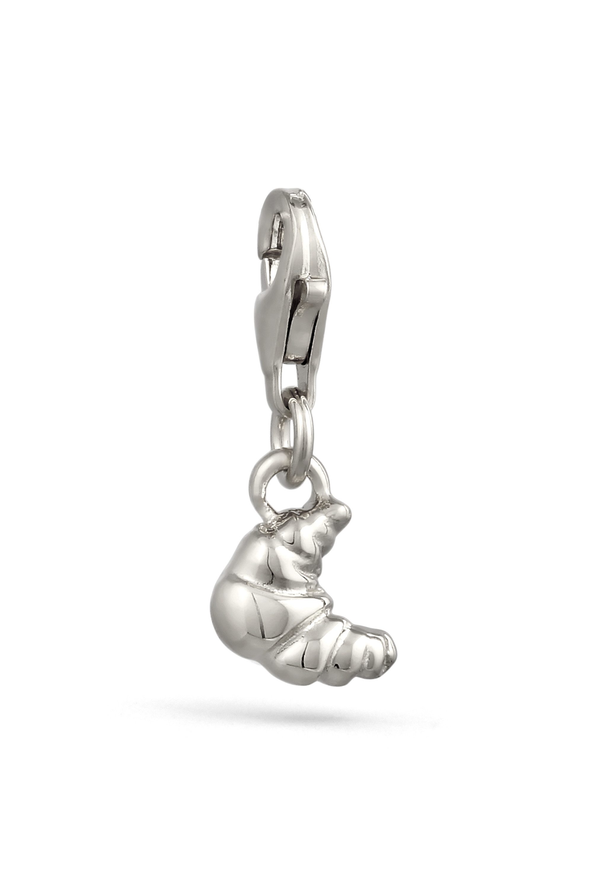 Charm-Einhänger Charm Anhänger Croissant 925 Sterling Silber