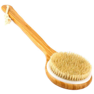H&S Körperbürste Bamboo Body Brush - Natural Bristles, 1-tlg., Bamboo Back Brush - Natural Bristle Shower Brush