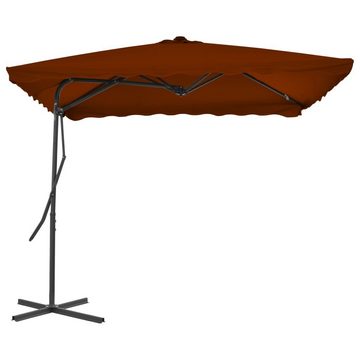 vidaXL Balkonsichtschutz Sonnenschirm mit Stahlmast Terracotta-Rot 250x250x230 cm