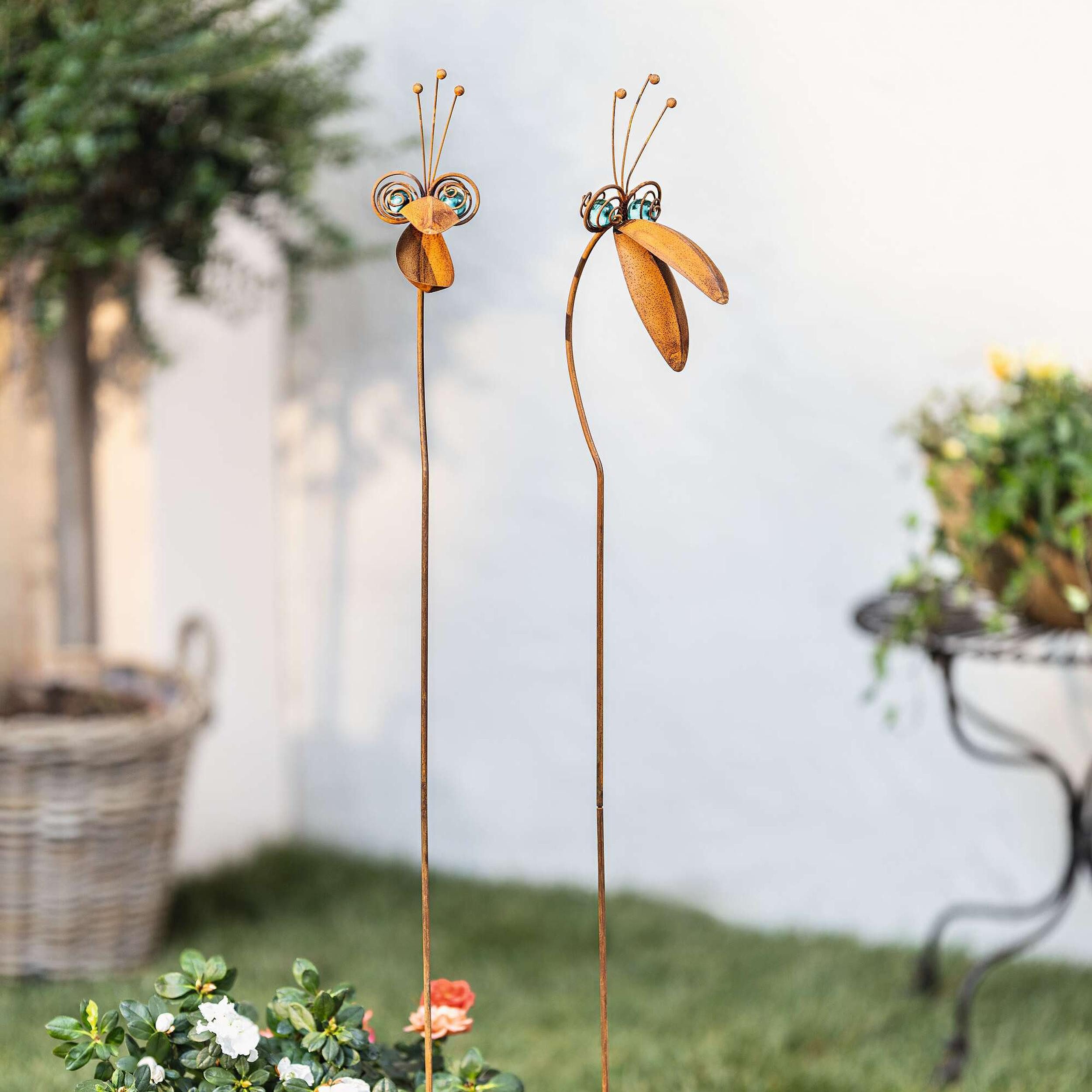 Frank Flechtwaren Gartenstecker Gartenstecker "Vogelplausch", 2er günstig online kaufen