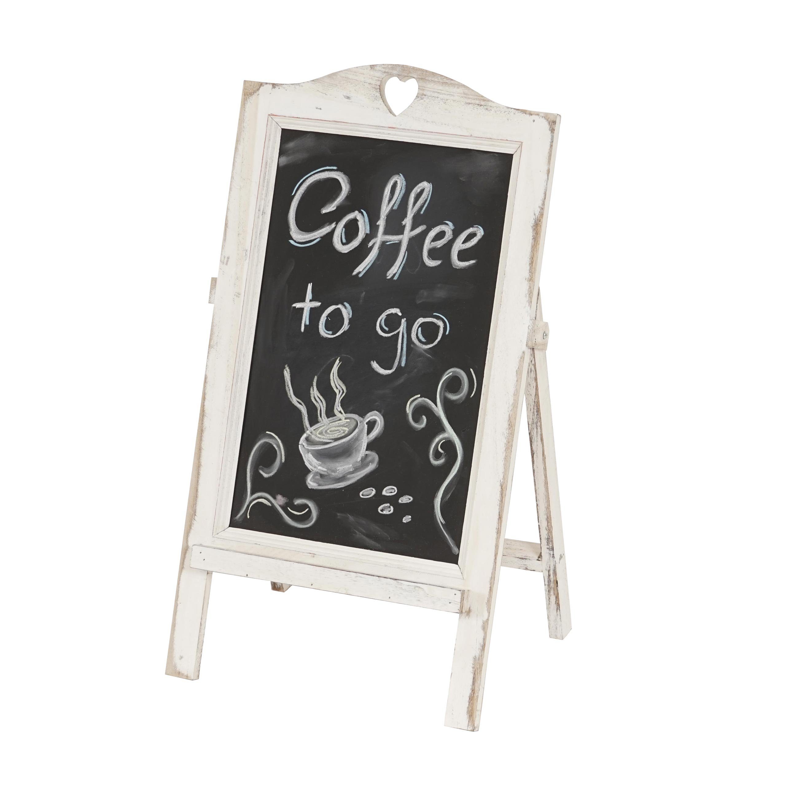 MCW Standtafel MCW-E51, Shabby-Look mit dekorativer Herz-Aussparung und Klappfunktion